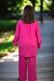 Front Buttoned Tunic Shirt Waist Elasticized Pocketed Pants Large Size Wrap Around Double Set - 4