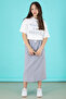 Gray Girl's Skirt Printed T-Shirt Suit 20506 - 8
