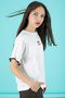 Khaki Written Oversize T-Shirt with Parachute Pants Girl's Suit 20296 - 2