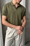 Men's Oversize Cotton Polo Neck Knitwear T-Shirt - 3