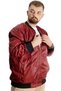Fashion XL Large Size Men's Summer Thin College Coat Zipper Jesica 22612 Claret Red - 5