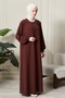 Shirt Collar Buttoned Front Loose Aerobin Dress Hijab Dress Mother's Dress Prayer Dress - 4