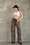 Women Viscosa Cotton Leopard Pattern Pants - 4