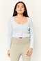Women Sportswear Fit Long Sleeve Outdoor Tops, Light Blue