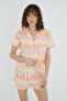 Color Changing Pocket Detailed Shirt Shorts Pajama Set