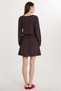 Women's Slim Fit Slim Fit Long Sleeve Tie-Up V-Neck Printed Viscose Dress - 5