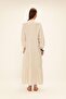 Bat Sleeve Button Detailed Muslin Casual Dress Bej 9330-E - 8