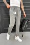 Men's Boyfriend Mold Double Leg Pleated Gray Fabric Trousers Ke-1025 - 4