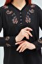Lifera Clover Embroidered V-Neck Mother Blouse, Large Size - 2