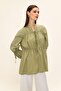 Shirring and Lacing Closure Shrug Shirt Cagla 9333 - 2