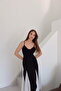 Black and White Adjustable Strap Long Dress - 0205 - 6