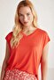 Combed Cotton Mood Women's Red Shorts Set 9604 - 2