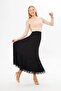 Lifera Combed Cotton Skirt with Lace Hem, Large Size