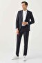 بدلة Ds Damat Slim Fit من مزيج الصوف باللون الأزرق الداكن - 2