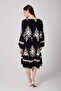 V-Neck Cotton Viscose Dress - 2