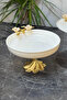 Laley Blood Footed Presentation Bowl & Porcelain Gold Detailed Footed Bowl