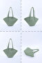 Mint Green Shk124 Faux Leather, Lined, Zippered, Single Compartment Hand, Arm and Shoulder Bag - 8
