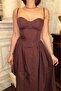 Women's Brown Strap Dress 1026-0041 - 2