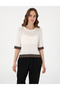 Ecru Regular Fit Knitwear T-Shirt 50306558-Vr019