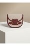 Asia Women's Burgundy-Linen Handbag and Shoulder Bag - 2