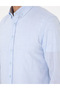 Light Blue Linen Look Slim Fit Long Sleeve Shirt 50307025-Vr003 - 7