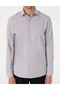 Gray Slim Fit Long Sleeve Dobby Shirt 50307108-Vr024 - 6