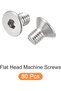 METALLIXITY Flat Head Countersunk Machine Screws, (M3x6mm) 80Pcs, 304 Stainless Steel Socket Head Ca - 9