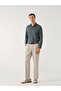 Slim Fit Long Sleeve Dobby Men's Shirt - 2