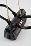 Women's Case Black Charm Gift Design Flip Lock Closure Hand Arm and Shoulder Bag - 7