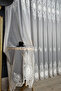 Sultan Breeze Ttm Soft Drapey Velvet Cord Embroidery with Tulle Backing Heavy Tulle Curtain(No Pleats Straight Stitching) - 3