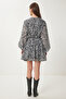 Women's Black and White Patterned Flounces Summer Mini Dress Wf00102 - 5