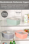 2 Layer Divided Lunch Box - Food Transport Storage Box Diet Lunch Box Sauce Bowl Spoon Fork Gray - 4