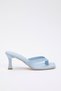 Ice Blue Square Toe Flip Flops Women's 8.5 cm Thin Heeled Slippers Takss25To00096 - 6