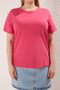 Gül Kurusu Regular Fit Basic Bisiklet Yaka %100 Pamuk Örme Büyük Beden T-Shirt TBBSS22TS0733 - 3