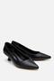 Women's Black Short Heeled Stiletto - 4