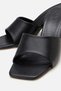 Women's Black Heeled Slippers - 3