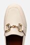 Women's Leather Bone Buckle Loafer - 8