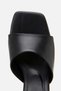 Women's Black Heeled Slippers - 4