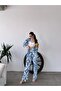 Women's patterned kimono and pants two-piece set - 2