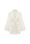 Pocketed Muslin Kimono Ecru