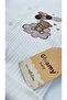 Bebe Kids Teddy Bear Cloud Pattern Snap Fastener Short Sleeve Shorts Jumpsuit (Zıbın) Şeker Kasar 100% Cotton - 4