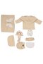 Baby Girl Beige Butterfly Patterned Organic 10-Piece Hospital Discharge Set with Rabbit Gift - 6