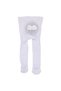 Baby Girl White Glitter Tulle Bow Pantyhose 0-6 Months - 4