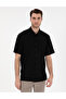 Black Comfort Fit Comfortable Wearable Short Sleeve Shirt 50307091-Vr046
