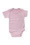 Baby Girl Pink Short Sleeve Bodysuit with Snap Fasteners - 2