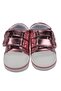 Baby Girl Metallic Pink Glitter Bow Velcro Leather Shoes - 4