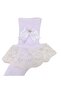 Baby Girl White Tulle Bow Stone Socks - 4