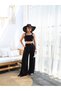 Women's Linen Gipeli Crop and Trousers Double Set - 6