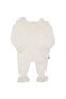 Baby Girl Ecru Scalloped Lace Beret Jumpsuit 0-3 Months - 6