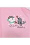 Baby Girl Pink Quilted Penguin Patterned Snap Fastener Combed Cotton Vest - 5